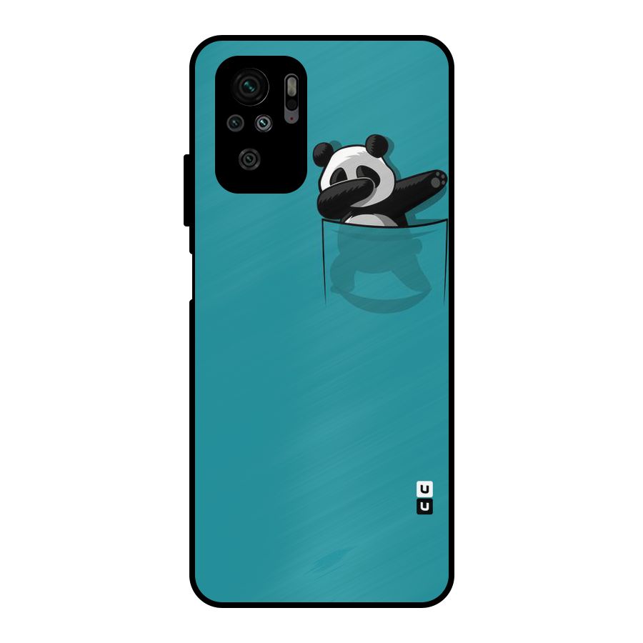 Panda Dabbing Away Metal Back Case for Redmi Note 10S