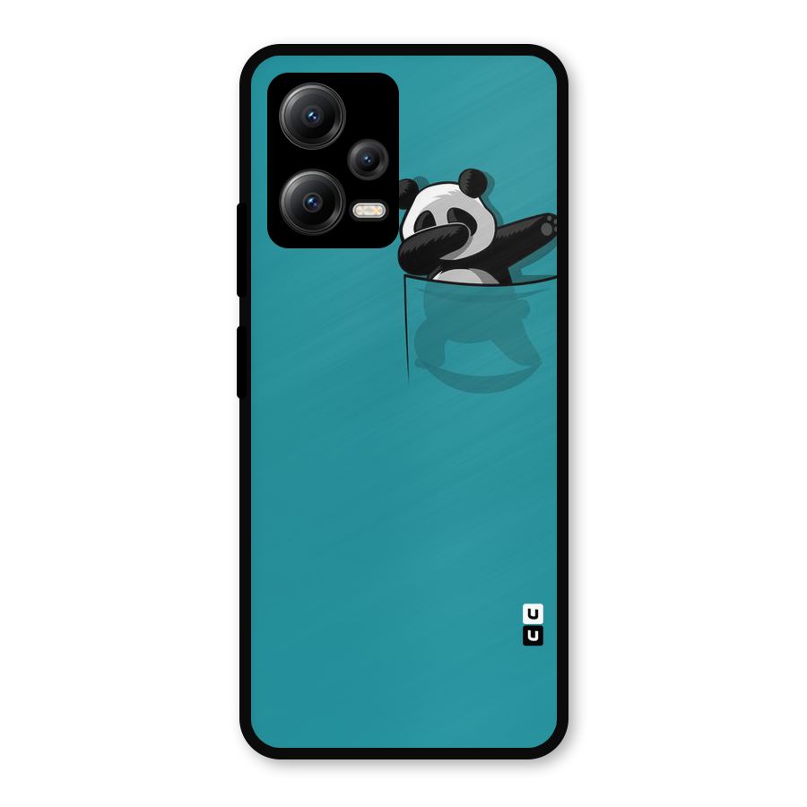 Panda Dabbing Away Metal Back Case for Redmi Note 12 5G
