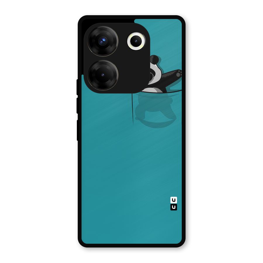 Panda Dabbing Away Metal Back Case for Tecno Camon 20 Pro