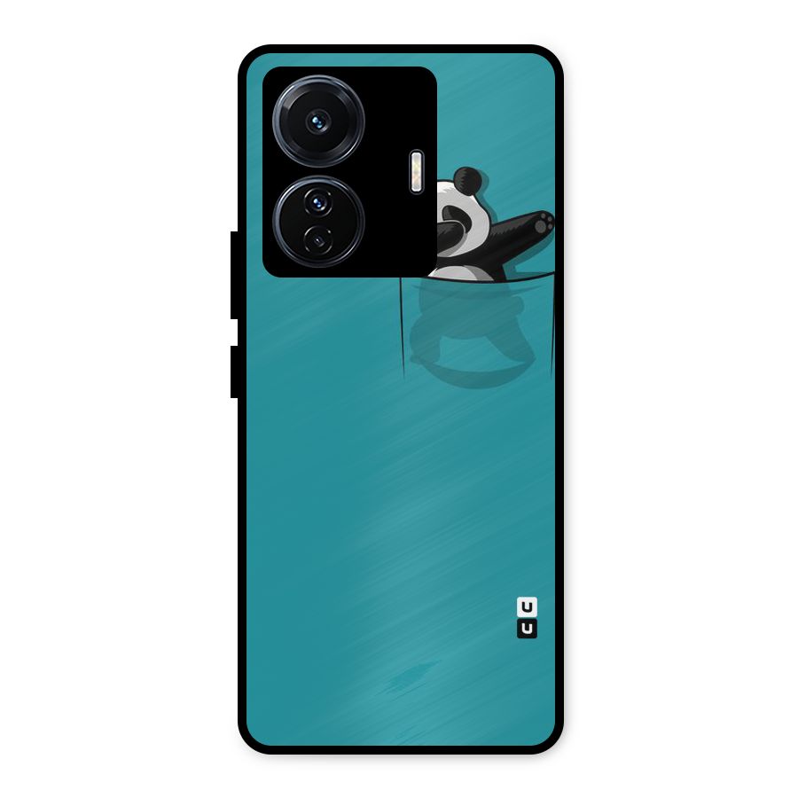 Panda Dabbing Away Metal Back Case for Vivo T1 Pro
