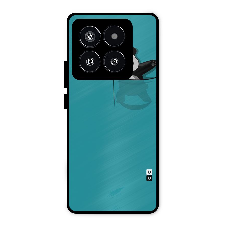 Panda Dabbing Away Metal Back Case for Xiaomi 14 Pro