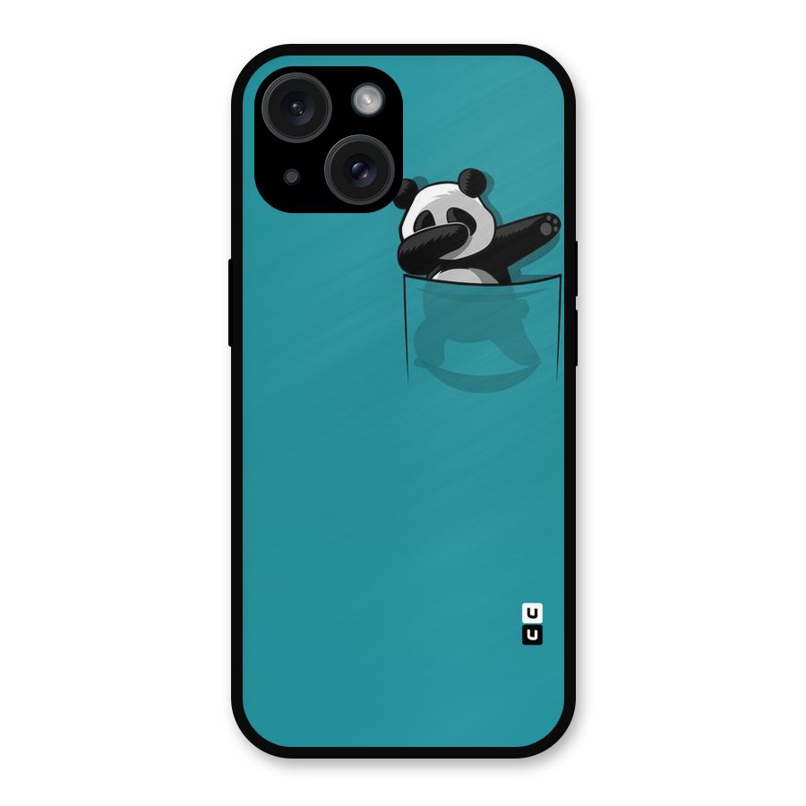 Panda Dabbing Away Metal Back Case for iPhone 15