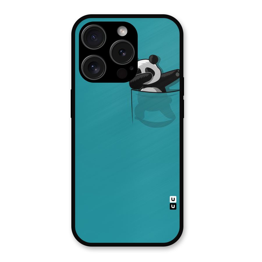 Panda Dabbing Away Metal Back Case for iPhone 15 Pro