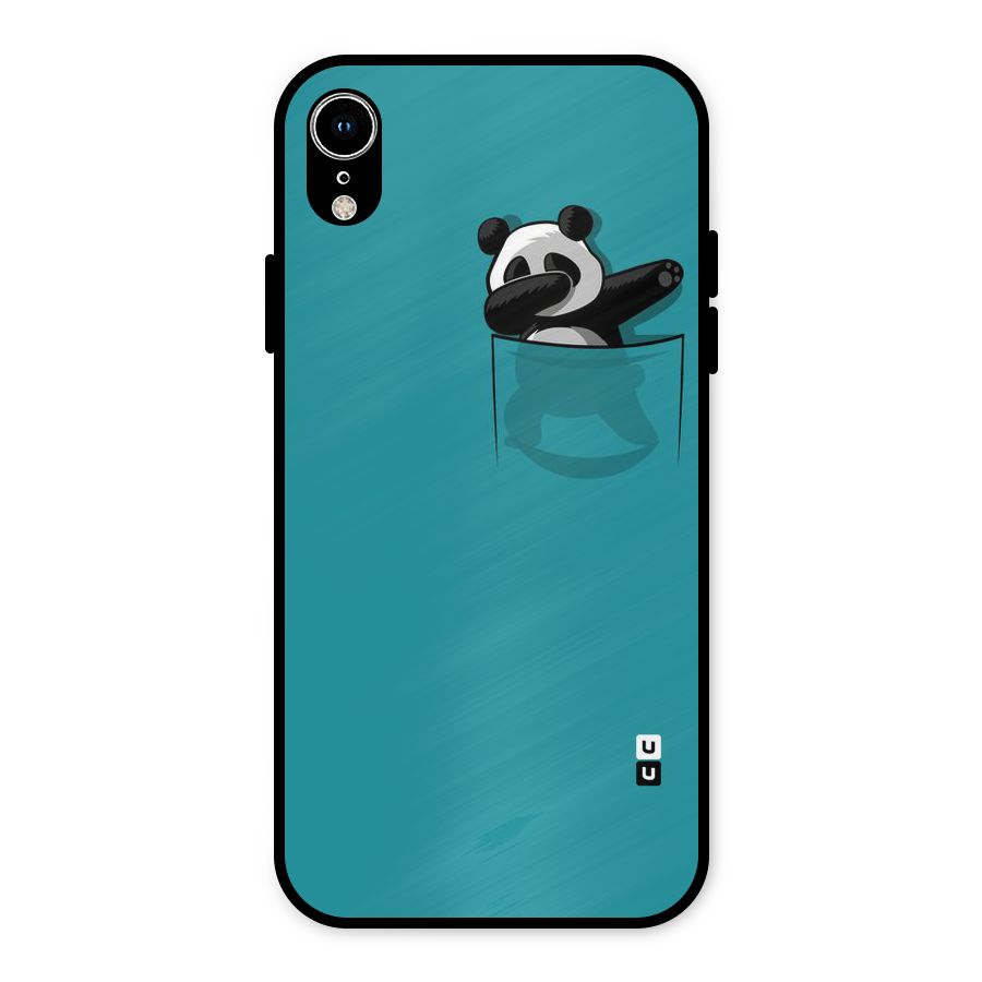 Panda Dabbing Away Metal Back Case for iPhone XR