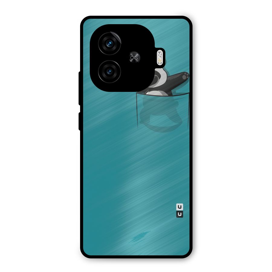 Panda Dabbing Away Metal Back Case for iQOO Neo 10R