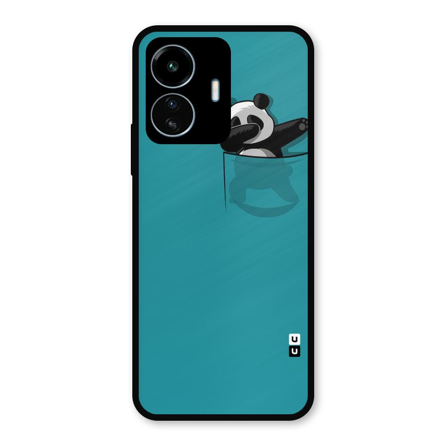 Panda Dabbing Away Metal Back Case for vivo iQOO Z6 Lite 5G