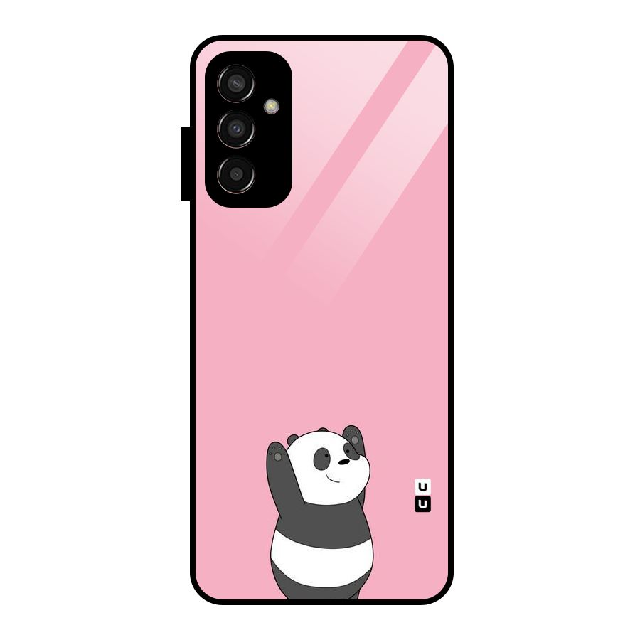 Panda Handsup Glass Back Case for Galaxy F13