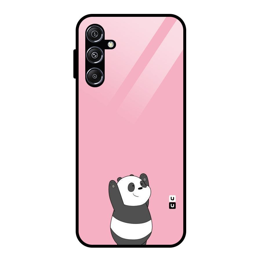 Panda Handsup Glass Back Case for Galaxy M34 5G