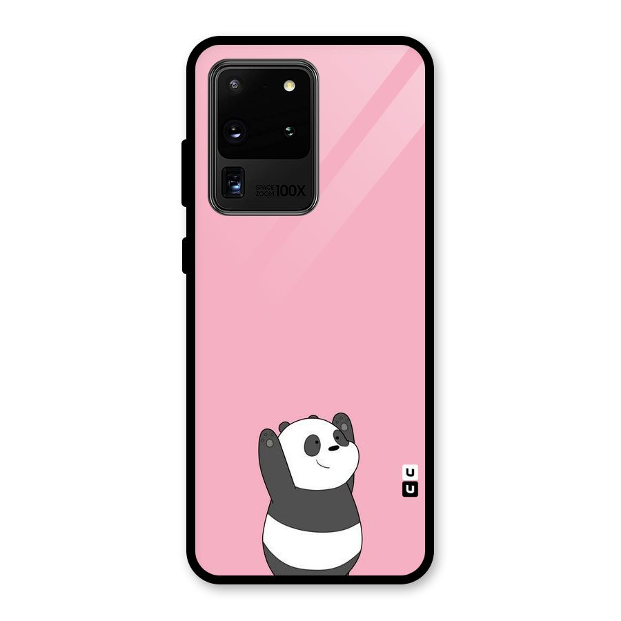 Panda Handsup Glass Back Case for Galaxy S20 Ultra