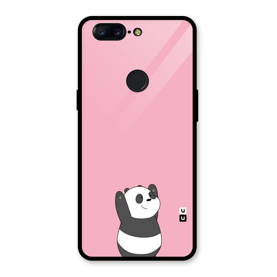 Panda Handsup Glass Back Case for OnePlus 5T