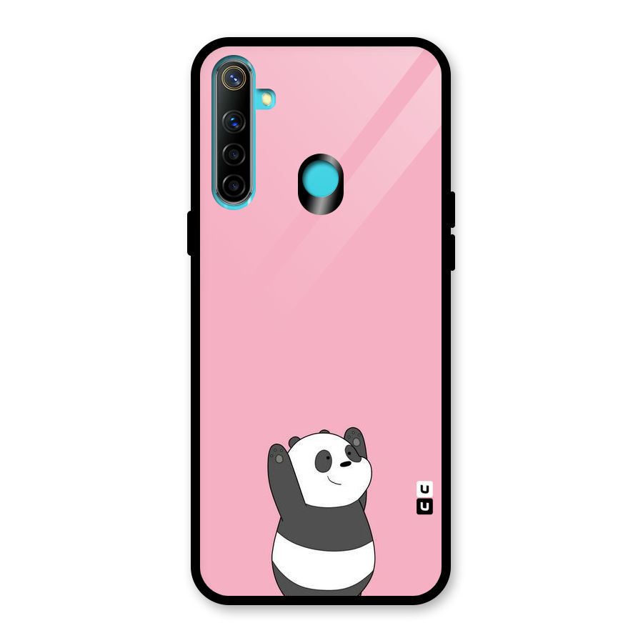 Panda Handsup Glass Back Case for Realme Narzo 10