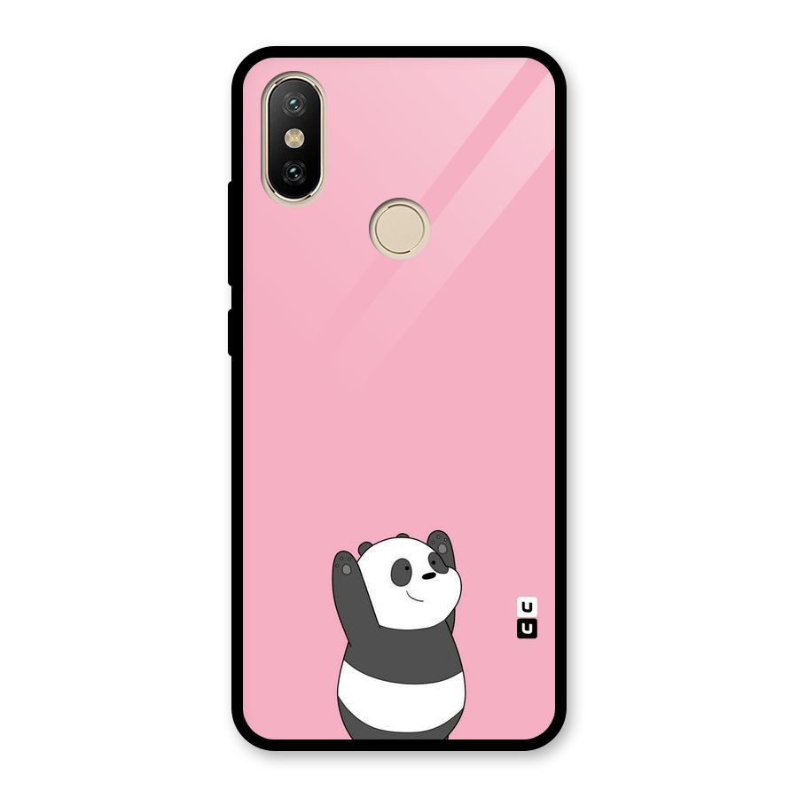 Panda Handsup Glass Back Case for Redmi A2