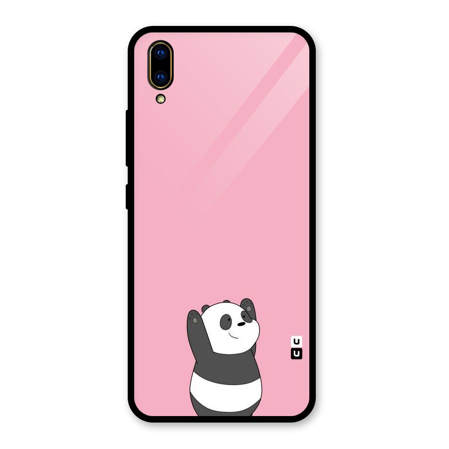 Panda Handsup Glass Back Case for Vivo V11 Pro