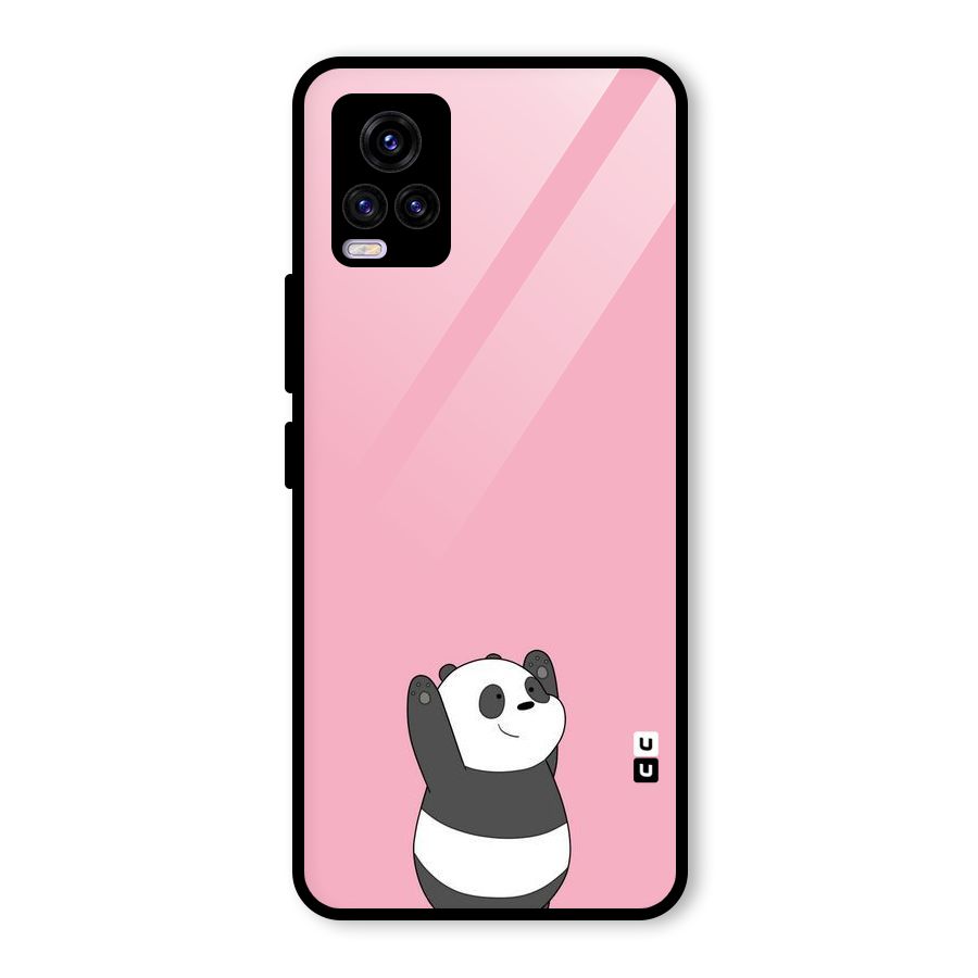 Panda Handsup Glass Back Case for Vivo V20 2021