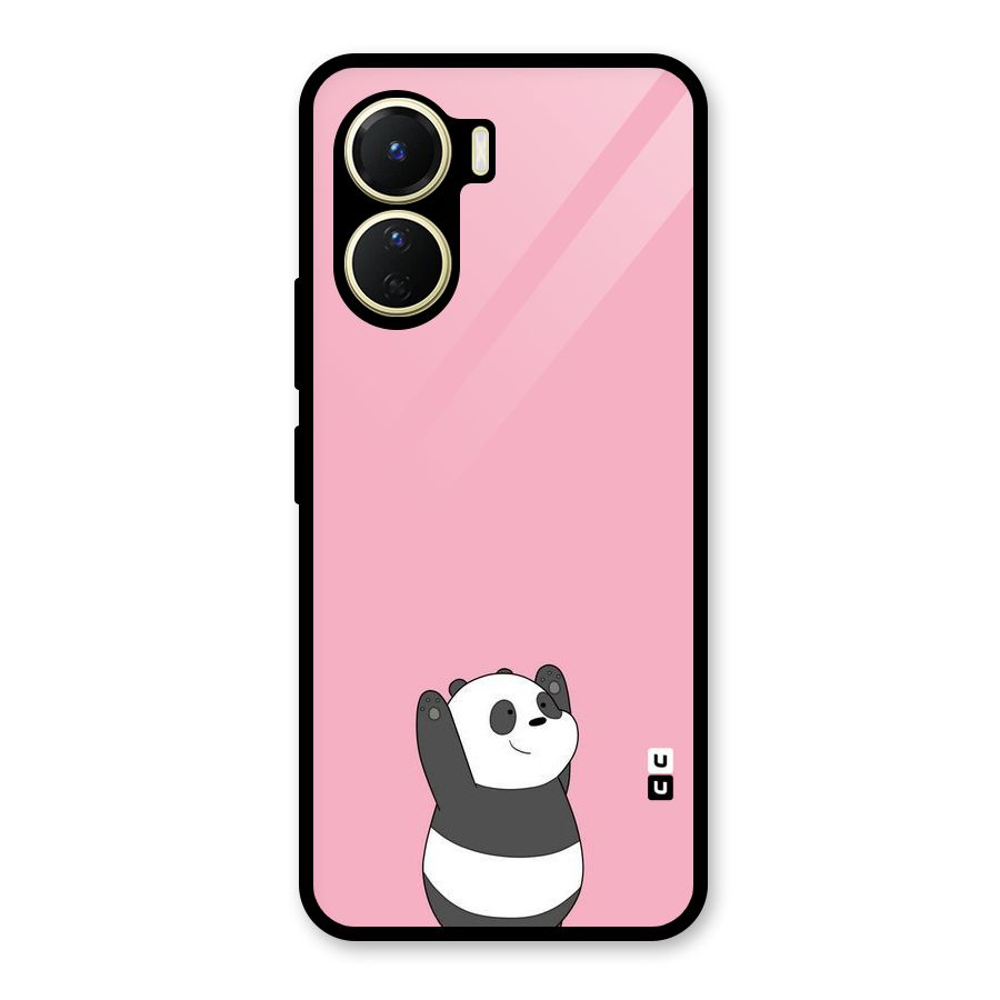 Panda Handsup Glass Back Case for Vivo Y16