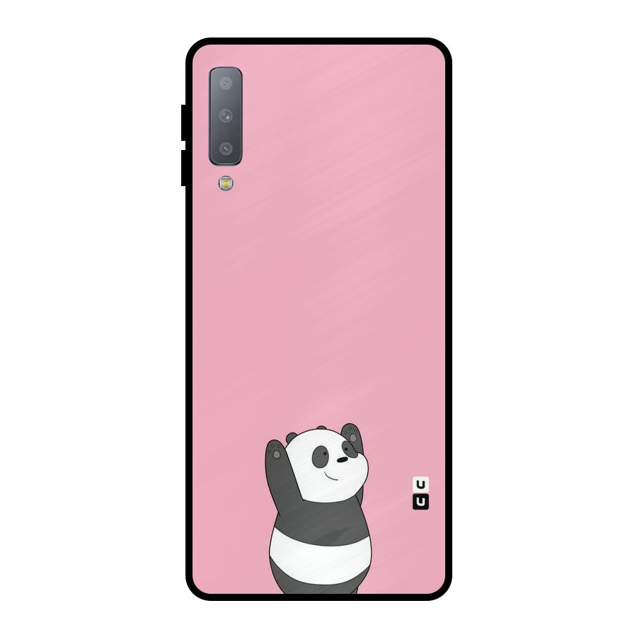 Panda Handsup Metal Back Case for Galaxy A7 (2018)