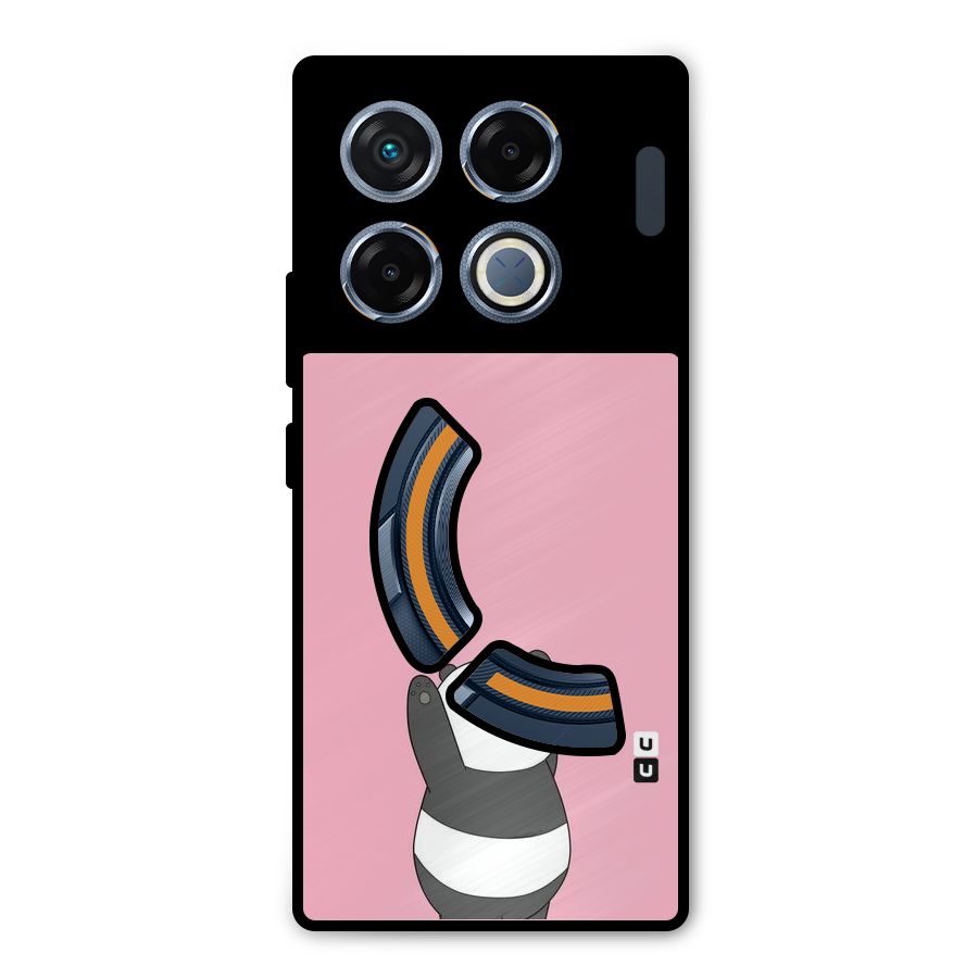 Panda Handsup Metal Back Case for Infinix GT 20 Pro