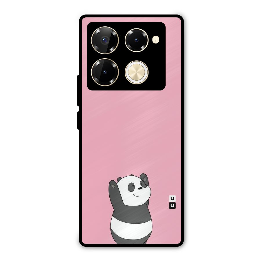 Panda Handsup Metal Back Case for Infinix Note 40 Pro Plus
