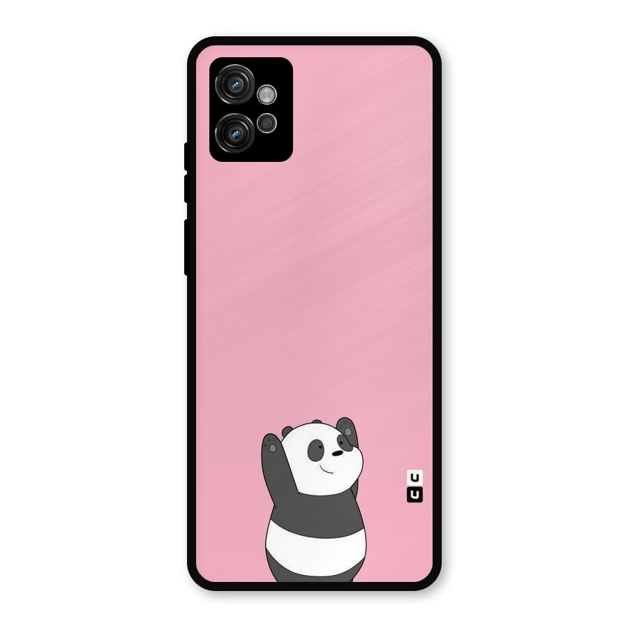 Panda Handsup Metal Back Case for Moto G32