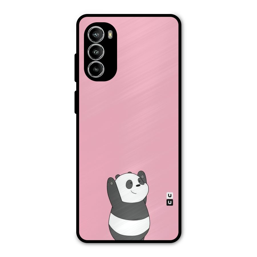 Panda Handsup Metal Back Case for Moto G82