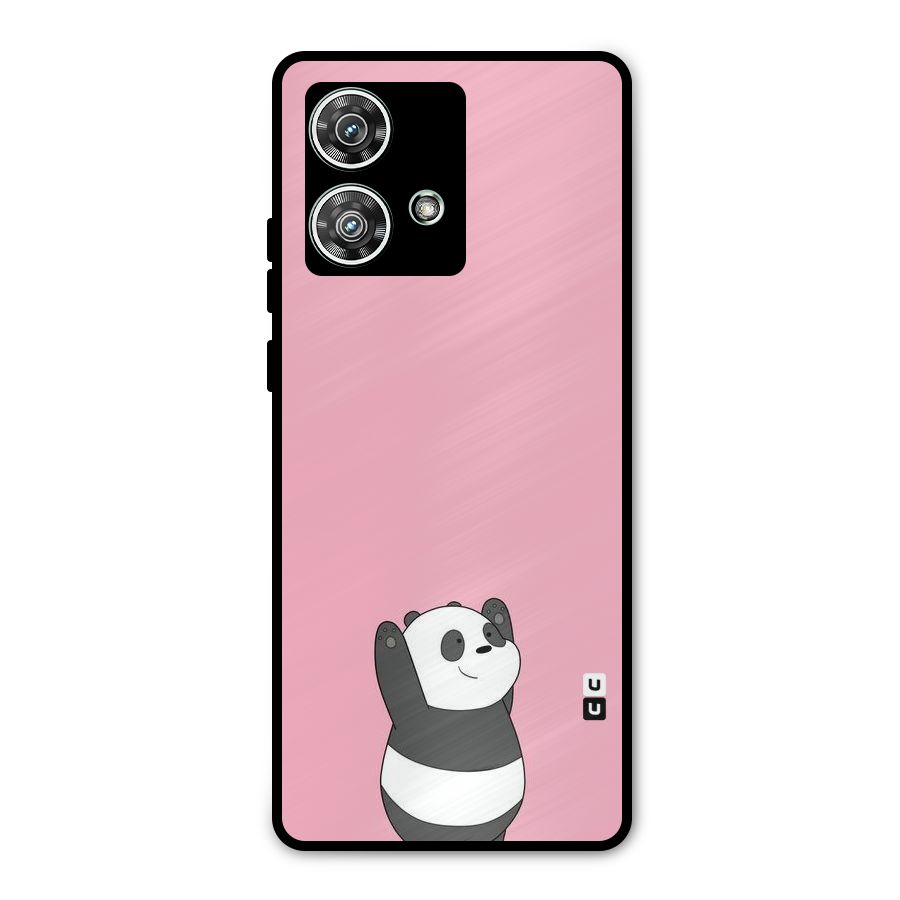 Panda Handsup Metal Back Case for Motorola Edge 40 Neo