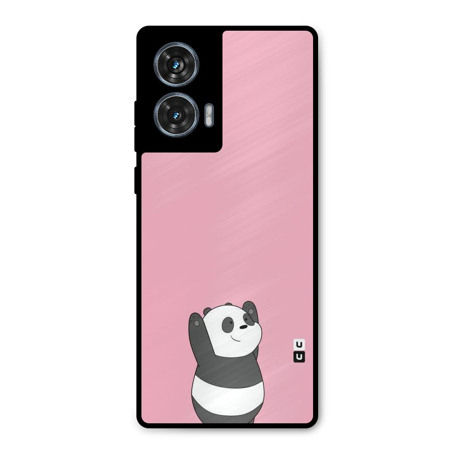 Panda Handsup Metal Back Case for Motorola Edge 50 Fusion