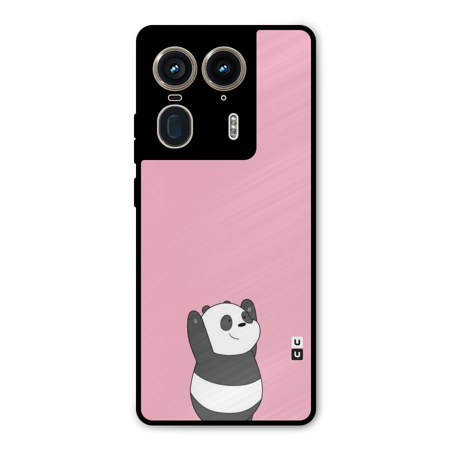 Panda Handsup Metal Back Case for Motorola Edge 50 Ultra