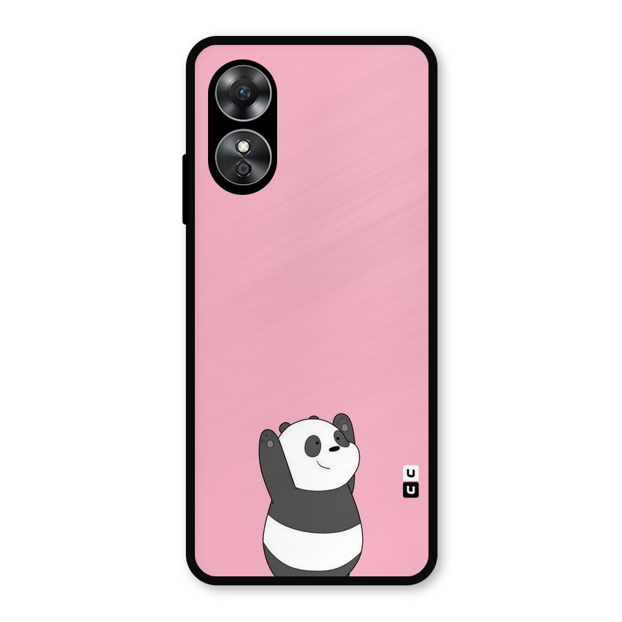 Panda Handsup Metal Back Case for Oppo A17
