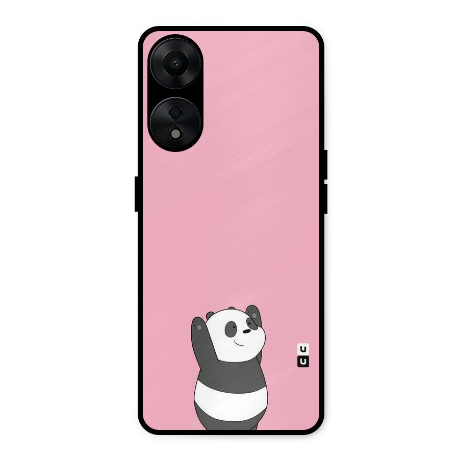 Panda Handsup Metal Back Case for Oppo A78 5G