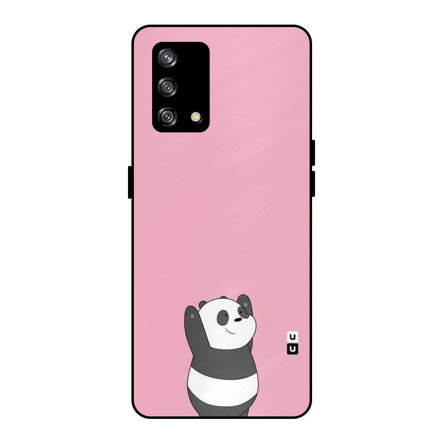 Panda Handsup Metal Back Case for Oppo F19