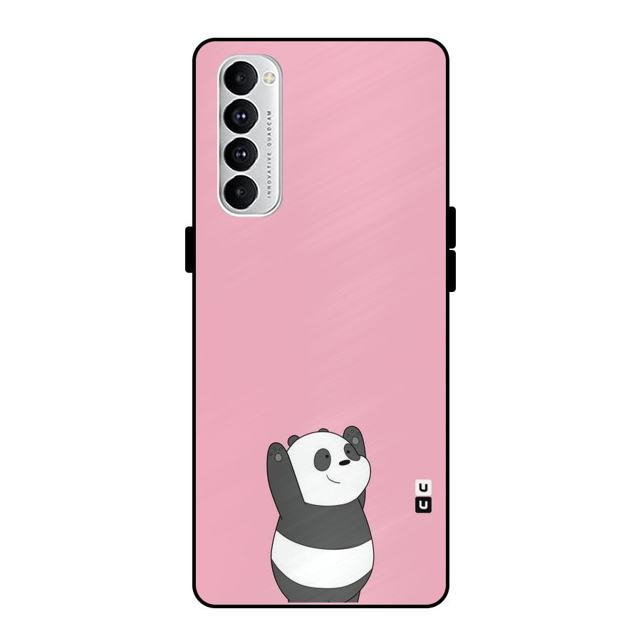 Panda Handsup Metal Back Case for Oppo Reno4 Pro
