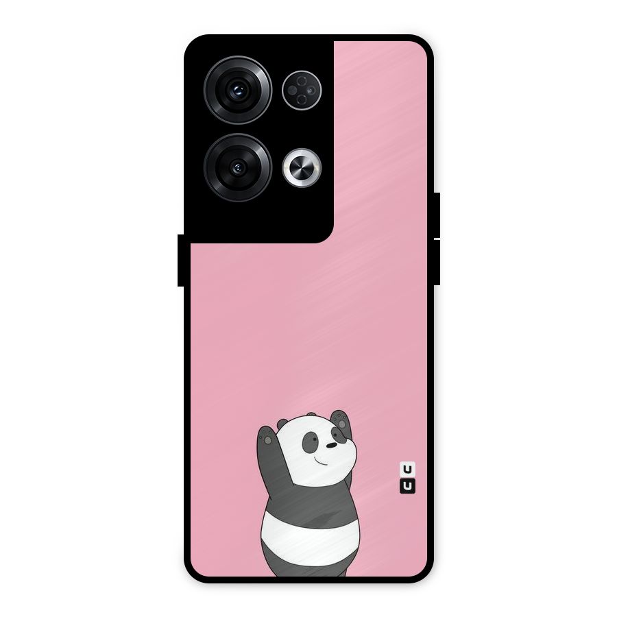 Panda Handsup Metal Back Case for Oppo Reno8 Pro 5G