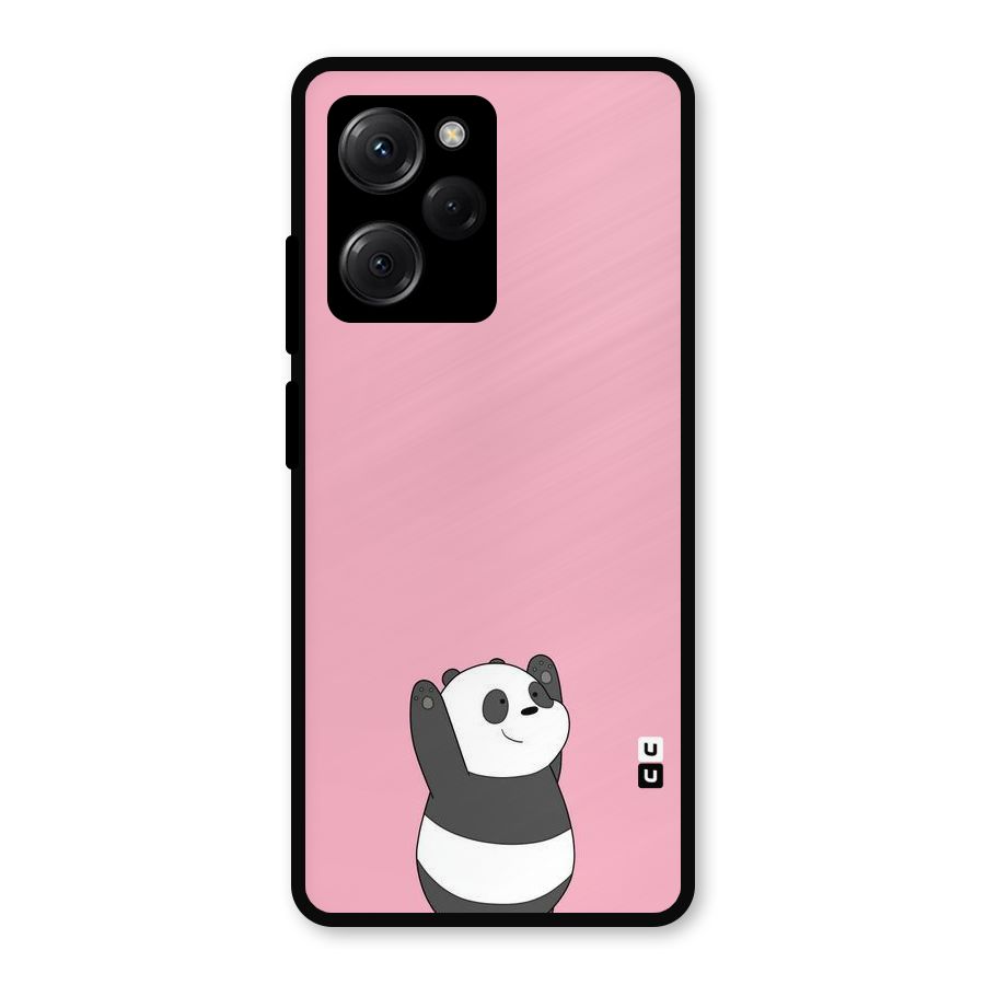 Panda Handsup Metal Back Case for Poco X5 Pro