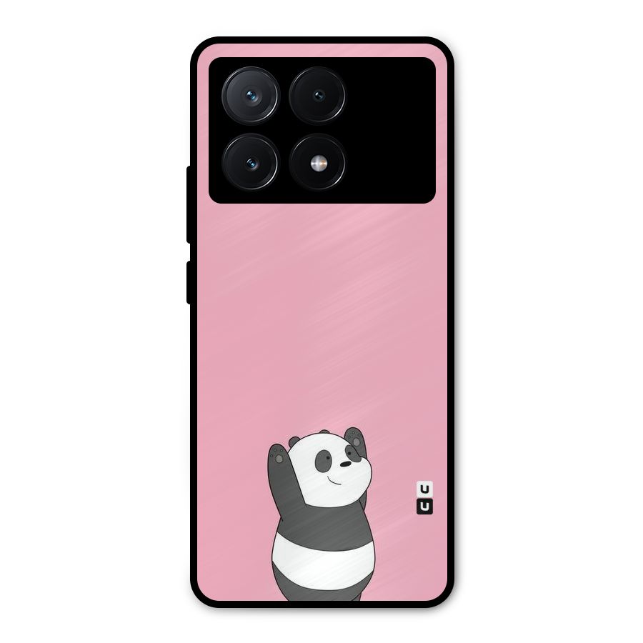 Panda Handsup Metal Back Case for Poco X6 Pro