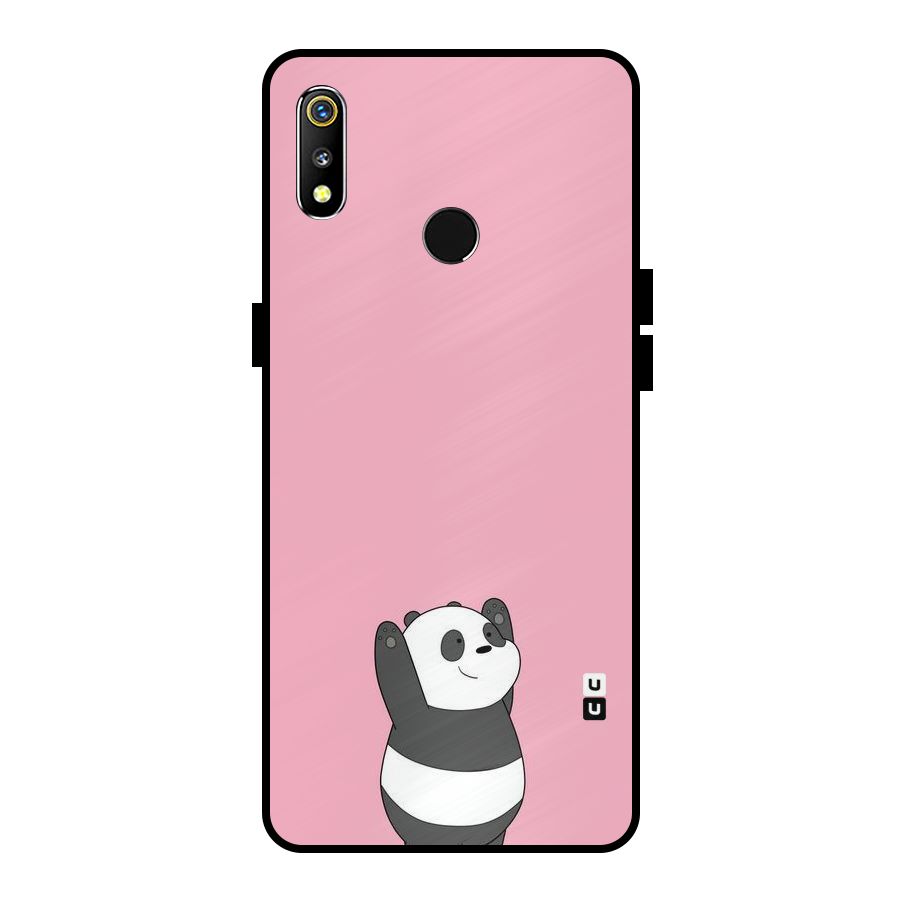 Panda Handsup Metal Back Case for Realme 3