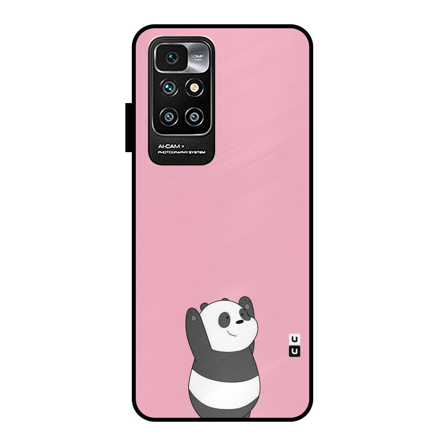 Panda Handsup Metal Back Case for Redmi 10 Prime