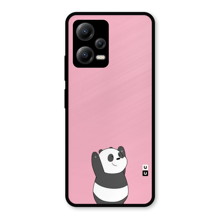Panda Handsup Metal Back Case for Redmi Note 12 5G