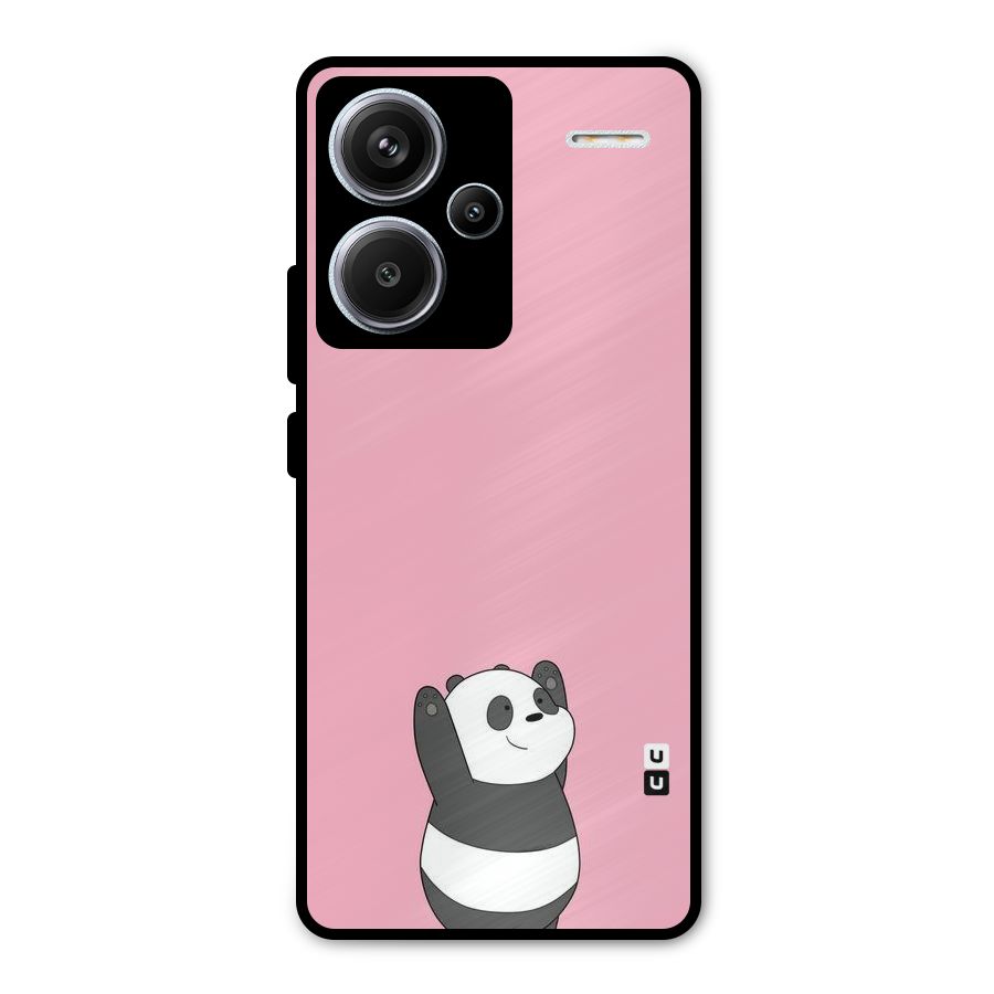 Panda Handsup Metal Back Case for Redmi Note 13 Pro Plus