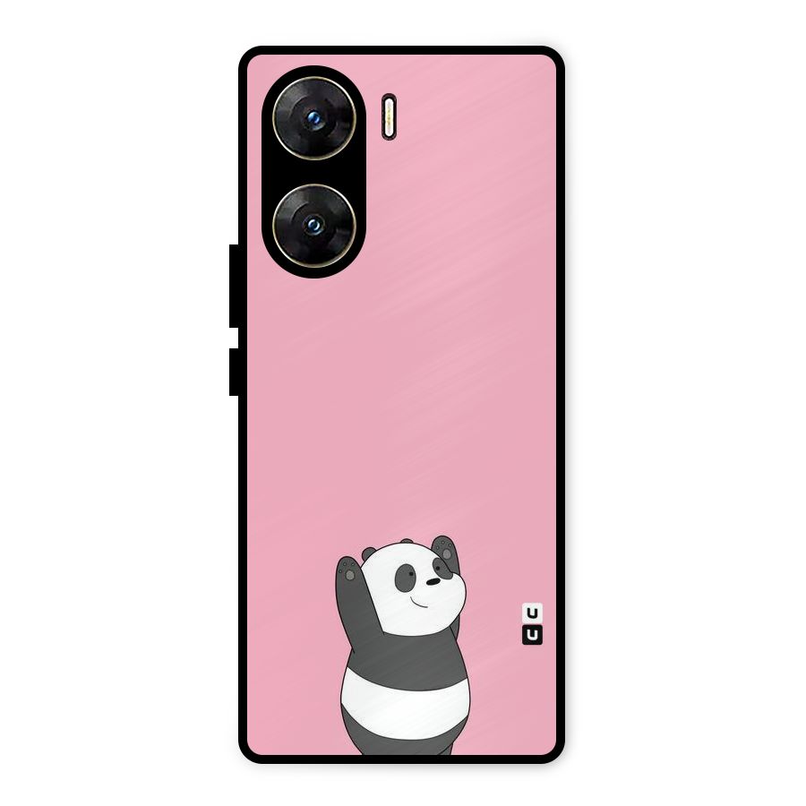 Panda Handsup Metal Back Case for Vivo V29e