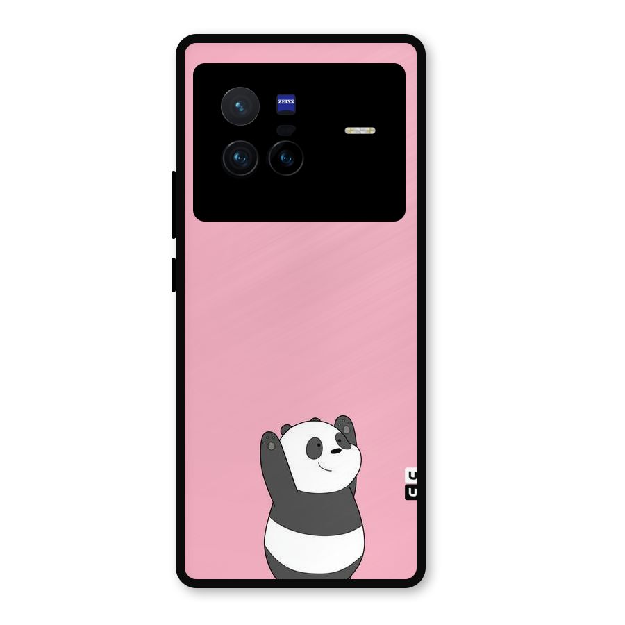 Panda Handsup Metal Back Case for Vivo X80
