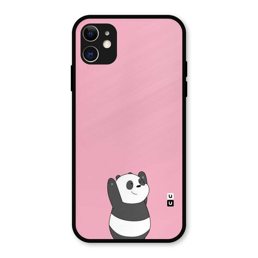 Panda Handsup Metal Back Case for iPhone 11