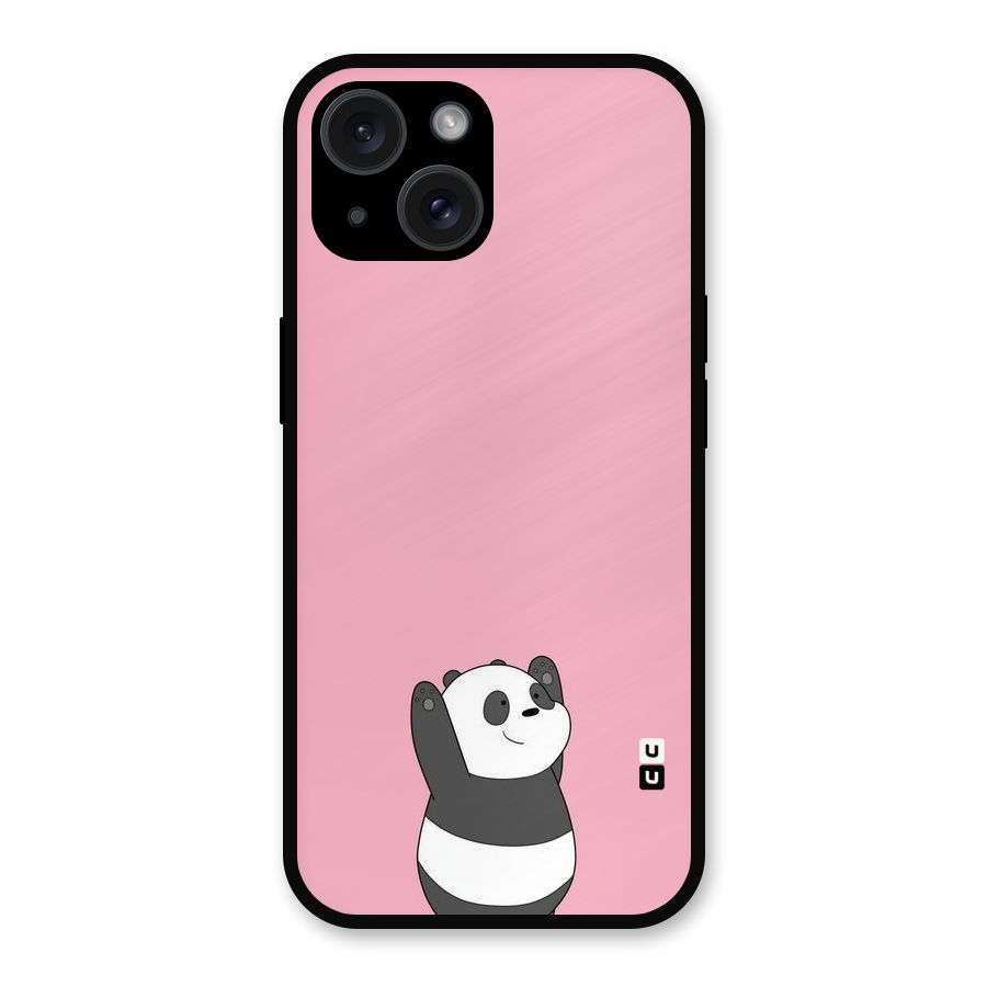 Panda Handsup Metal Back Case for iPhone 15