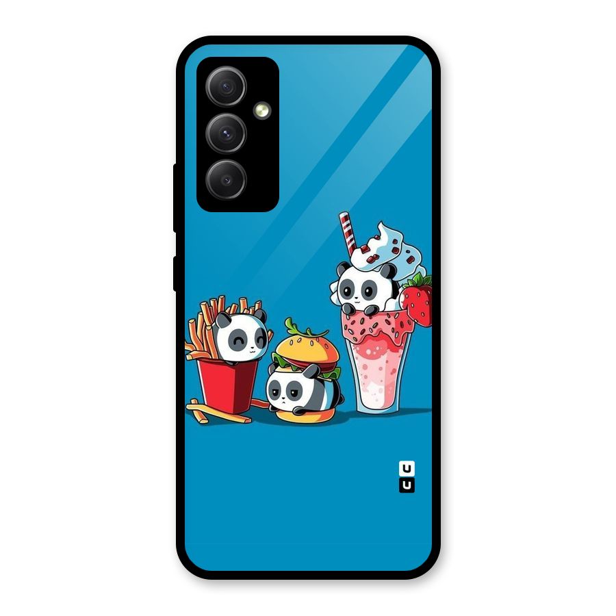 Panda Lazy Glass Back Case for Galaxy A34