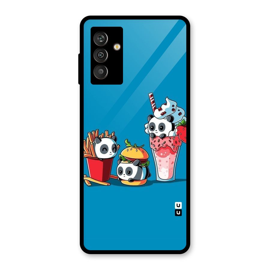 Panda Lazy Glass Back Case for Galaxy M13