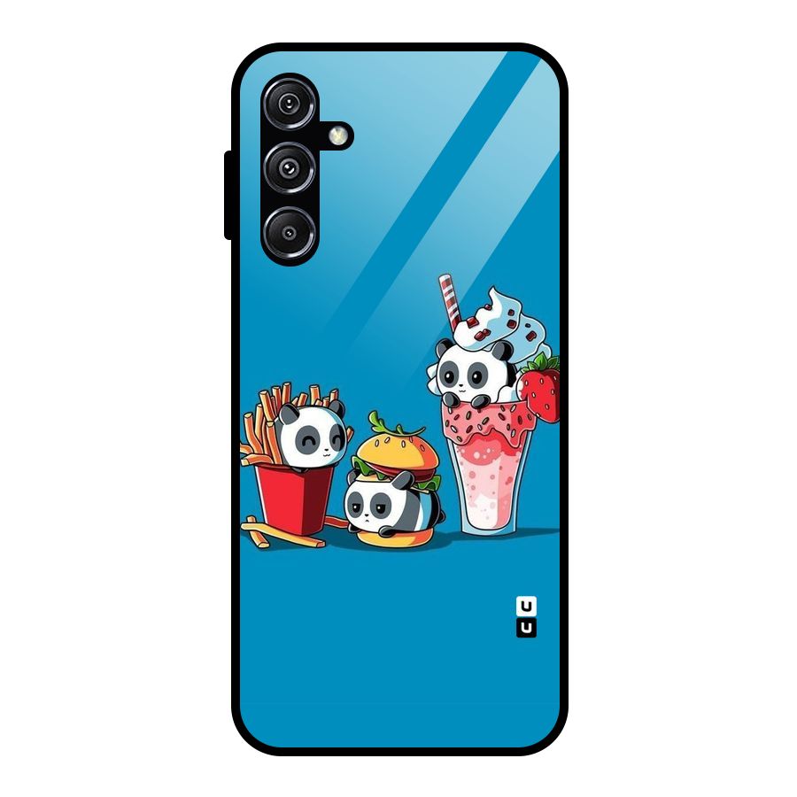 Panda Lazy Glass Back Case for Galaxy M34 5G
