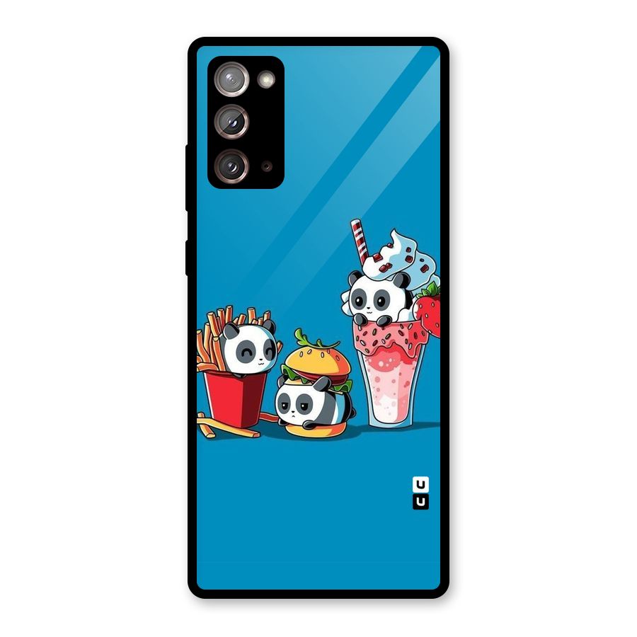 Panda Lazy Glass Back Case for Galaxy Note 20