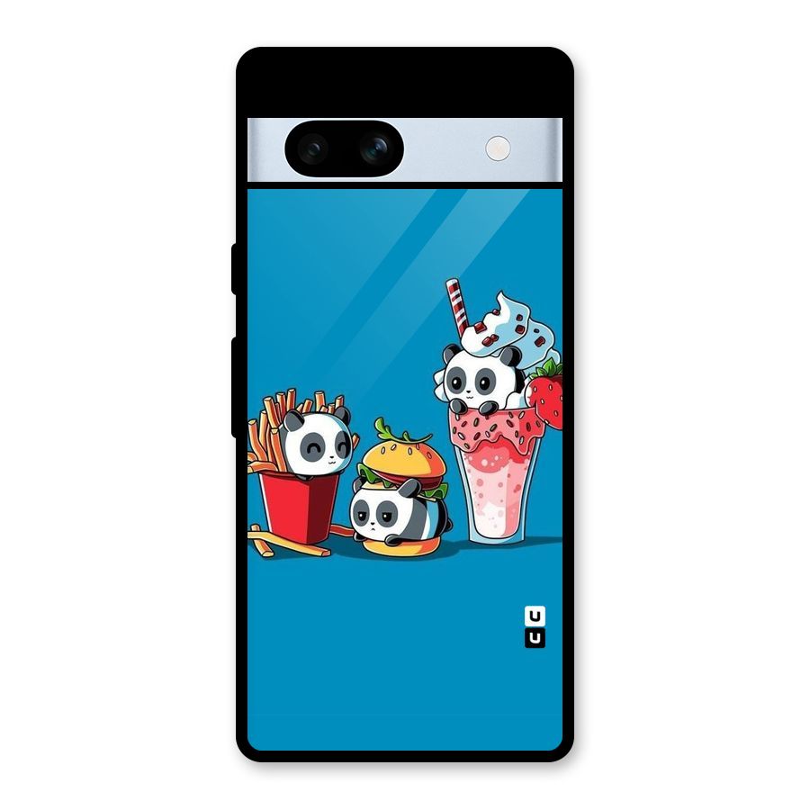 Panda Lazy Glass Back Case for Google Pixel 7a