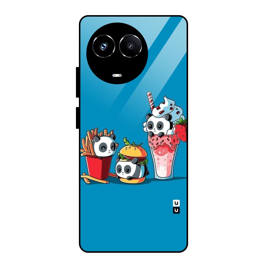 Panda Lazy Glass Back Case for Realme 11X