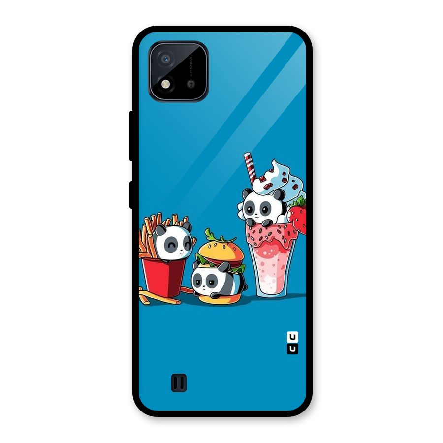 Panda Lazy Glass Back Case for Realme C11 2021