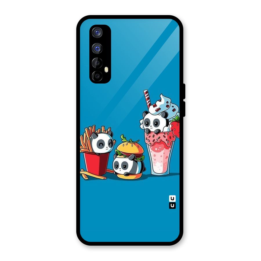 Panda Lazy Glass Back Case for Realme Narzo 20 Pro